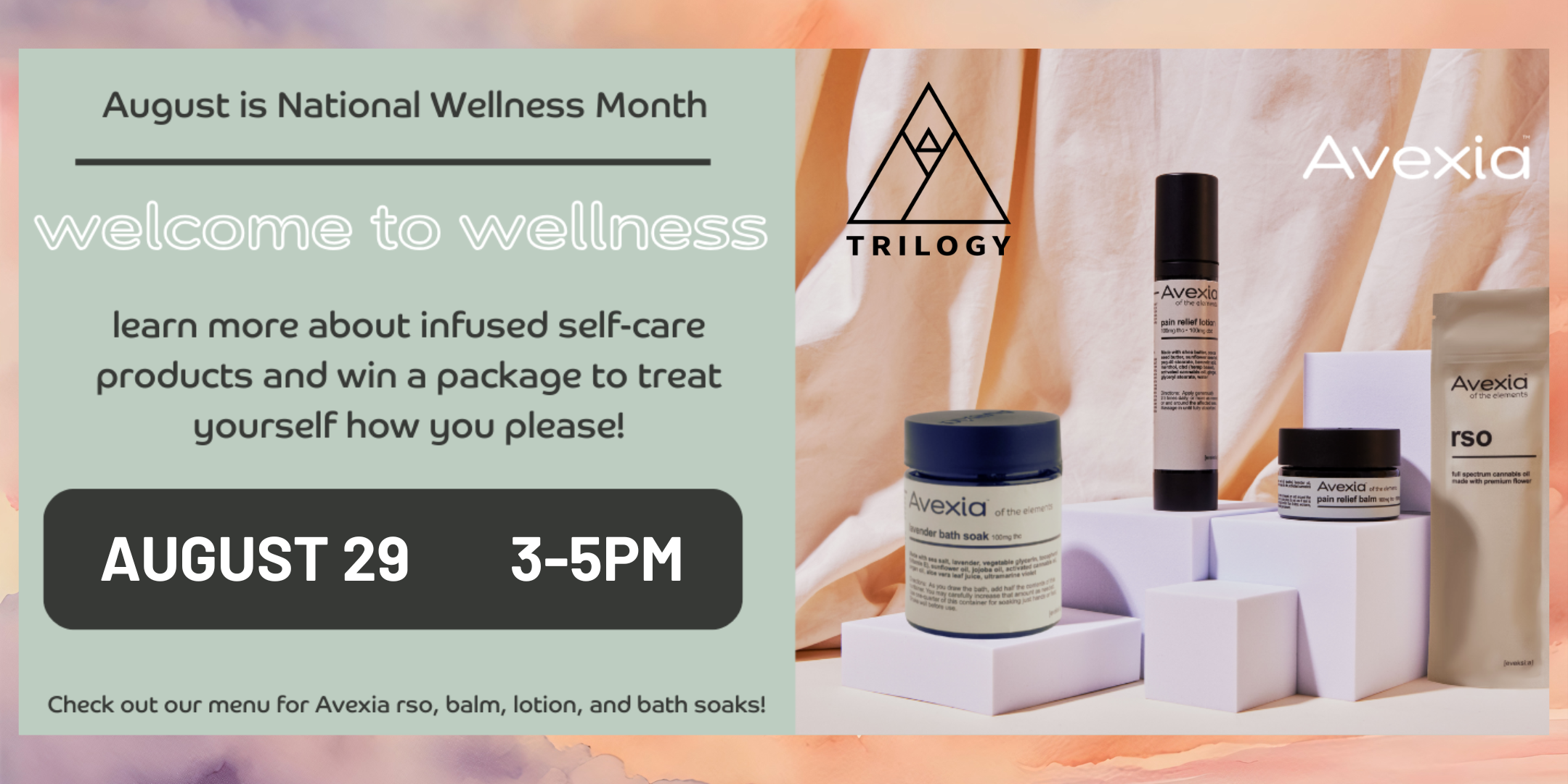 avexia wellness vent & chance to win self-care package & $25 giftcard