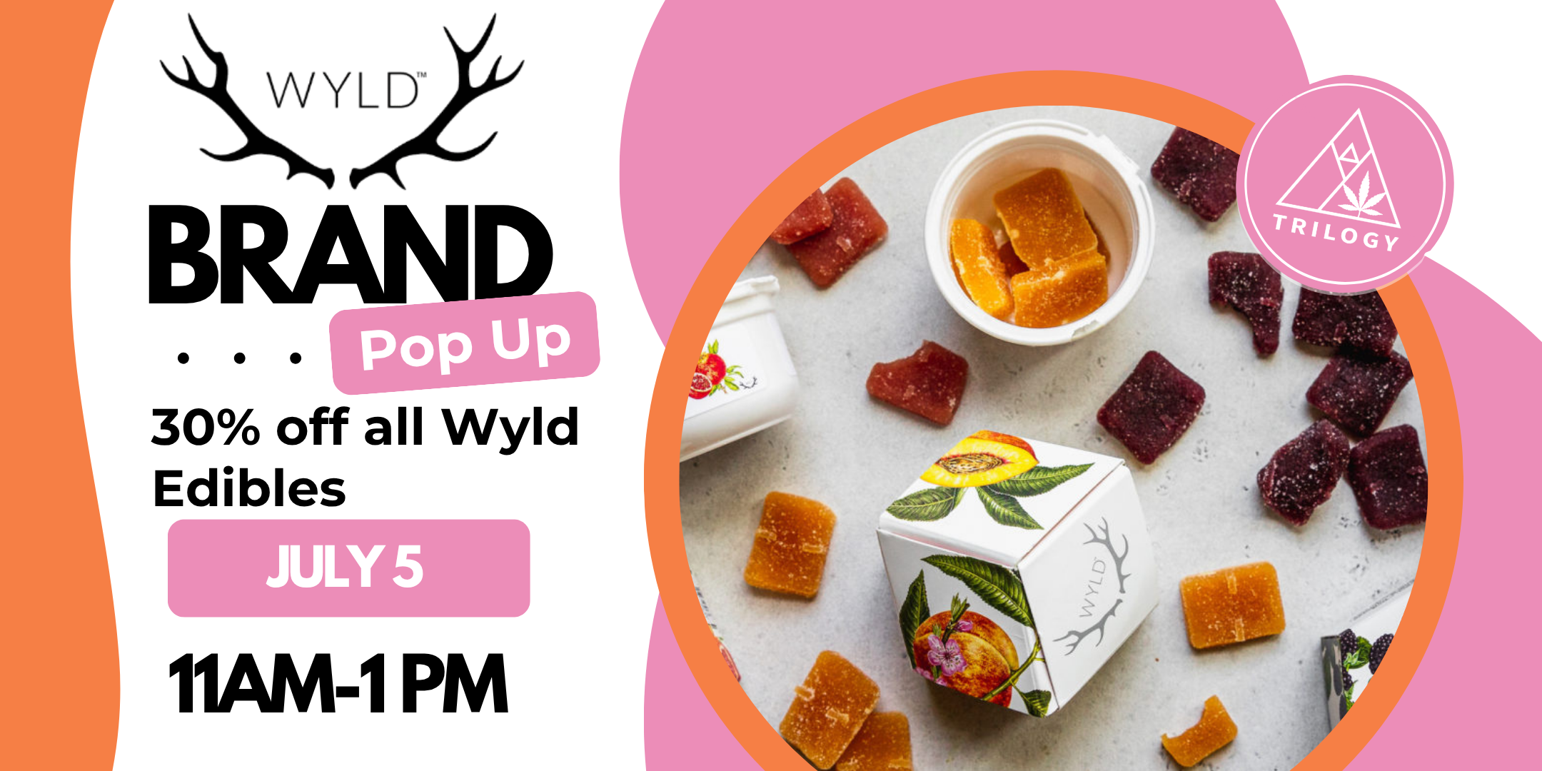 wyld pop up july 5 from 11am-1pm 30% off