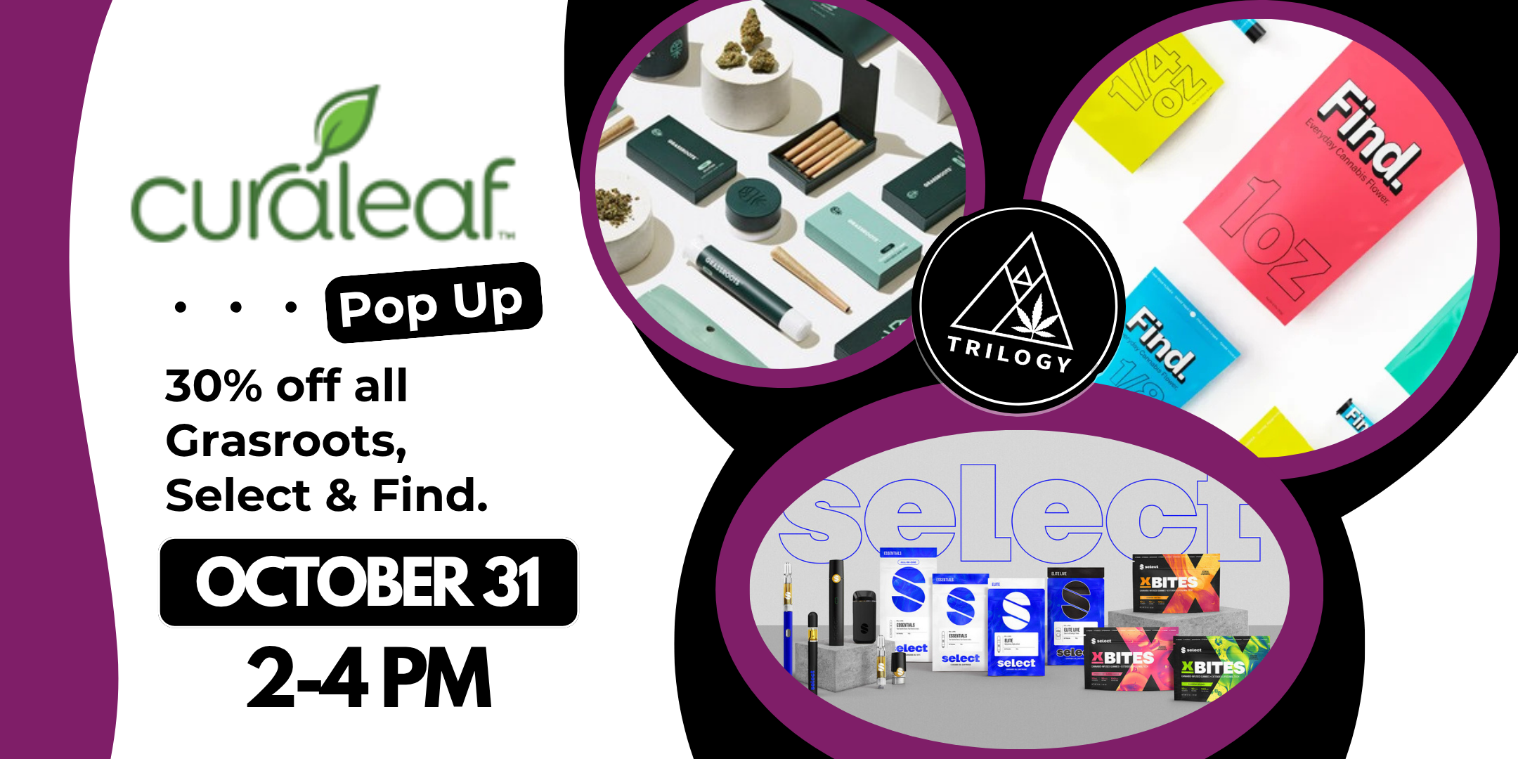 curaleaf pop up october 31 from 2-4pm