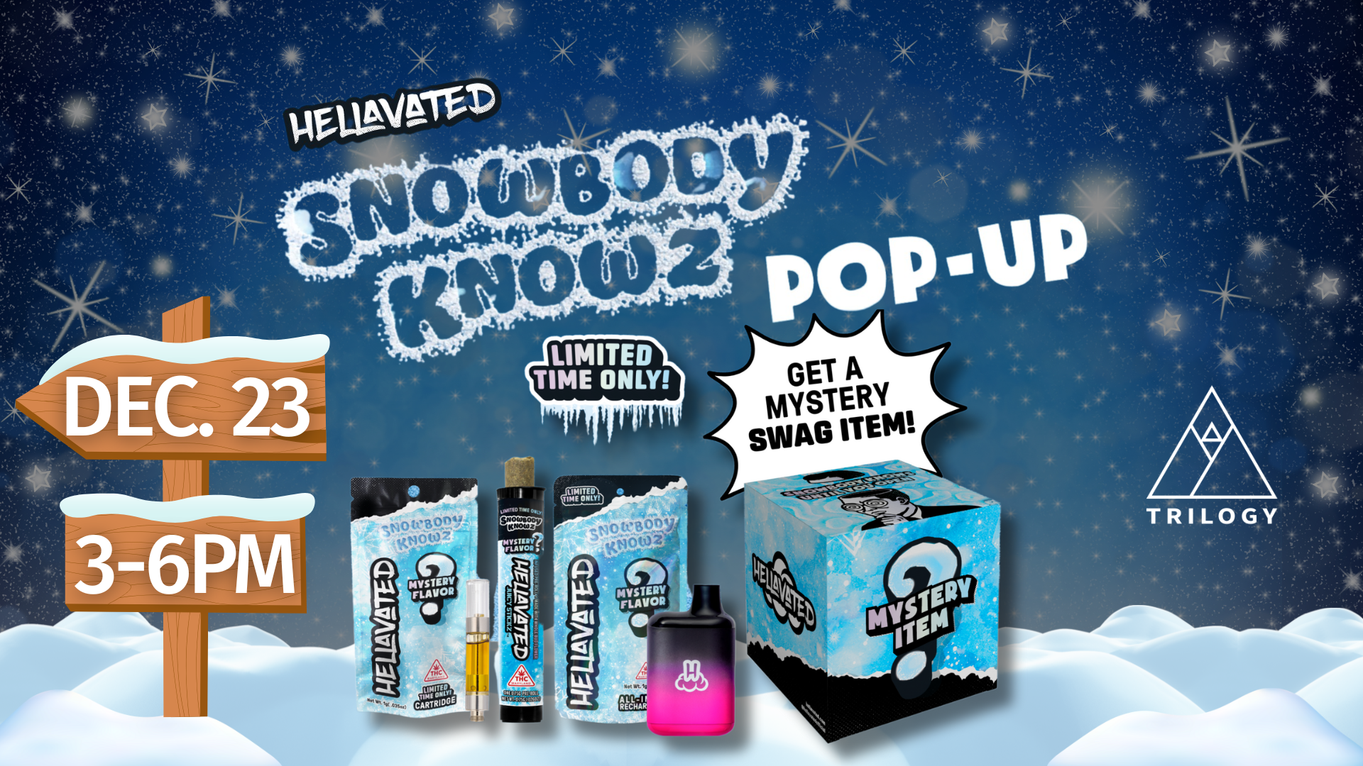 hellavated pop up 3-5pm