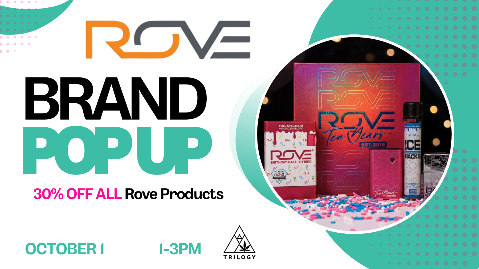 Rove POP UP Thursday October 1