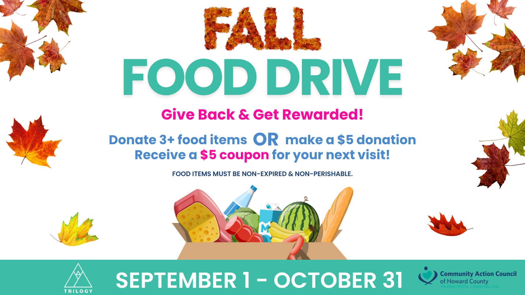Food Drive Sept 1- Oct 31