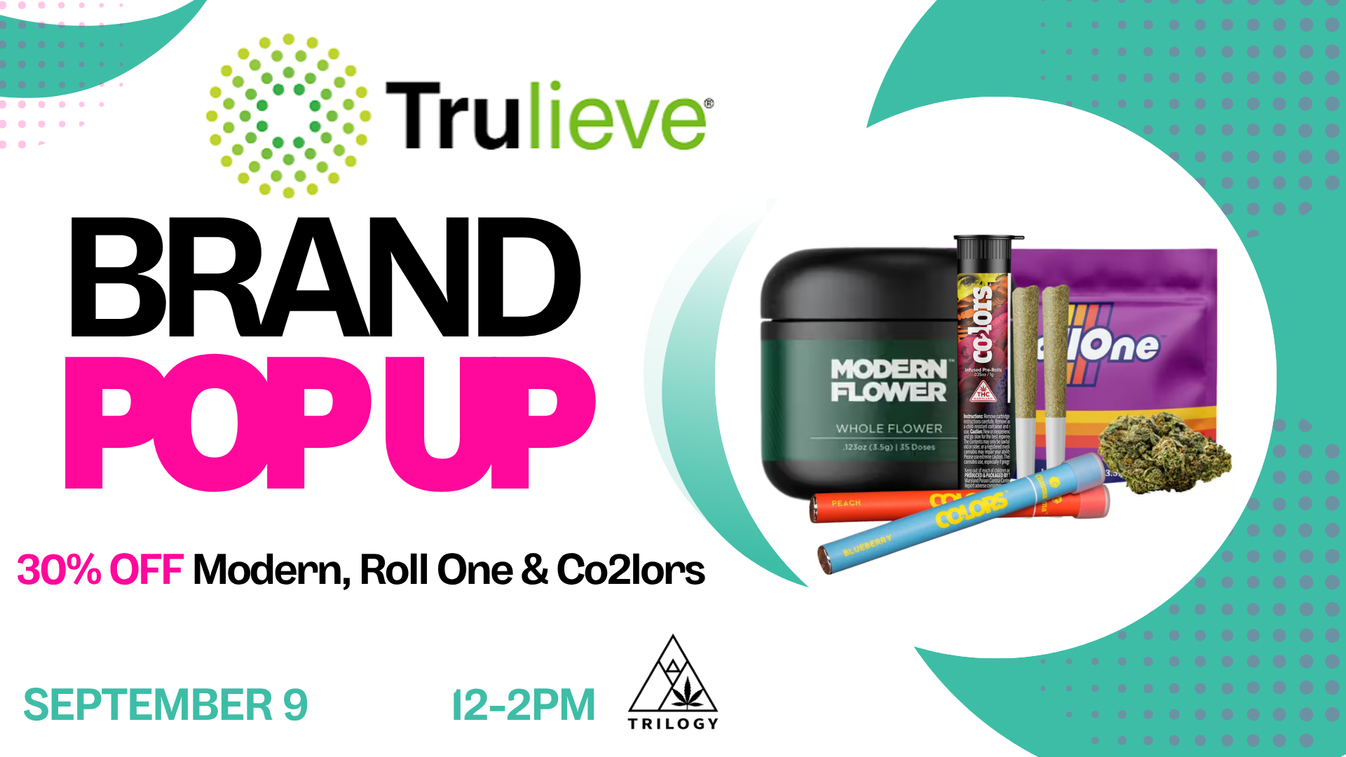 Truelieve POP UP Wednesday Sept 9