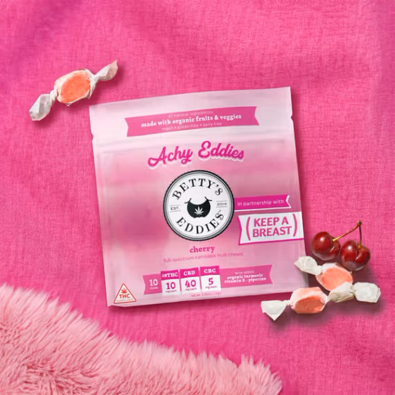 Betty's Eddies Cherry Chews Breast Cancer