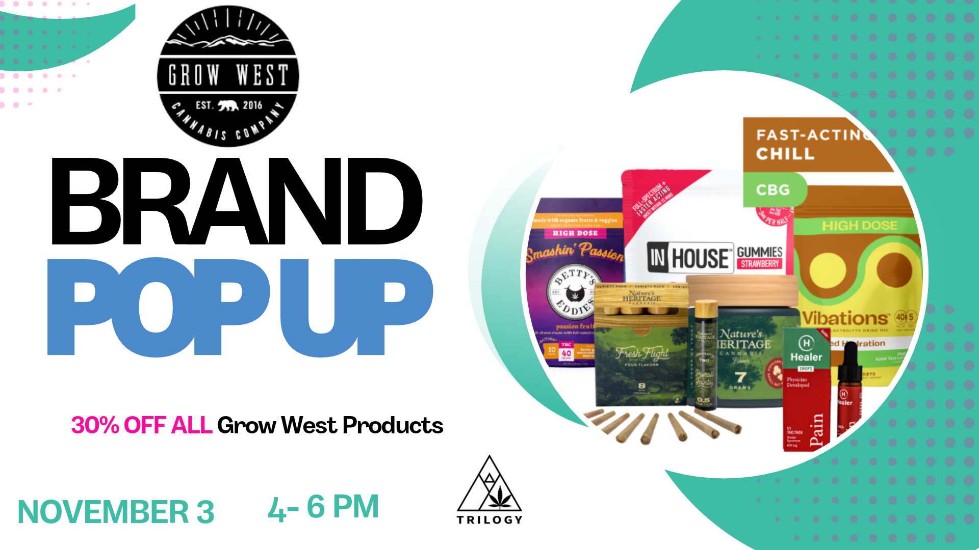 Grow West POP UP November 3
